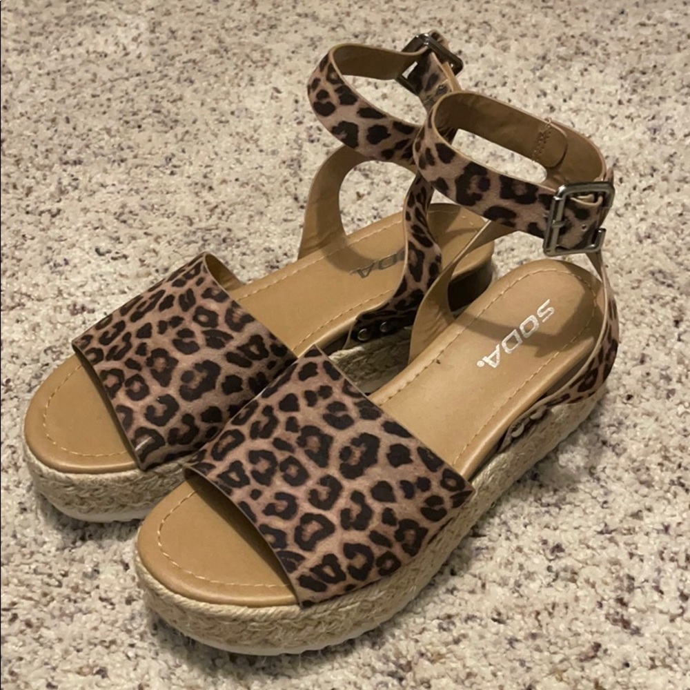 Cheetah print sandals